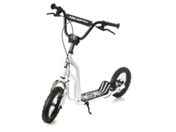 Patinete Infantil 12'' Ruedas Inflables, Frenos De Mano, Acero, Manillar Ajustable 78–85 Cm