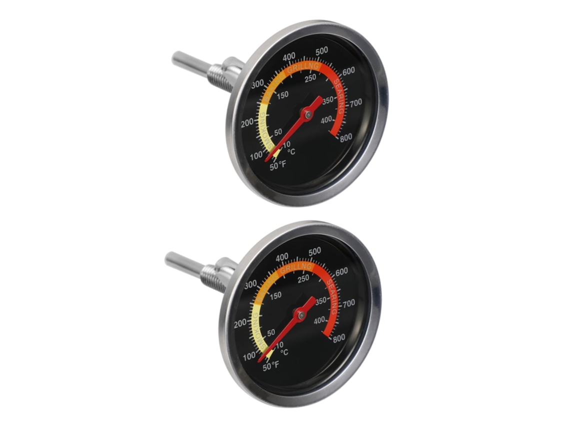 Termómetro bimetálico de acero inoxidable de 2 piezas para horno de barbacoa, duradero para uso en hoteles y hogares, Vayotoy