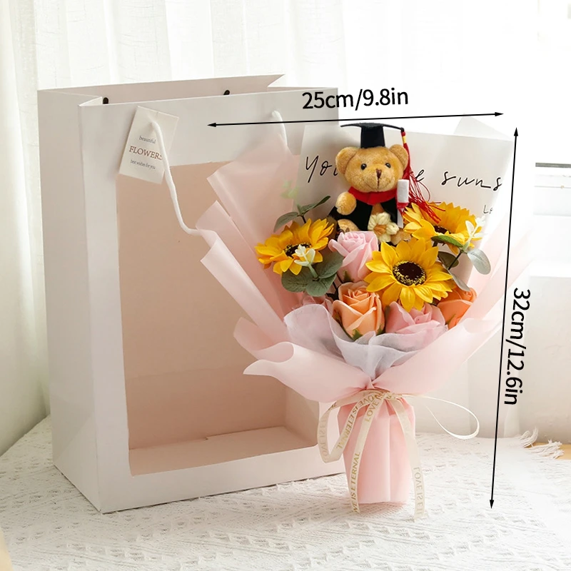 Ramo De Jabones De Graduación, Ramo Artificial, Regalo De San Valentín