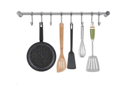 Estante Para Utensilios De Pared De Acero Inoxidable 304, 40 Cm, Con 7 Ganchos Ajustables (2025)