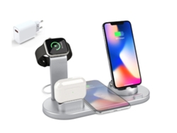 Estación De Carga Magnética Inalámbrica 4 En 1 Base De Carga Compatible Con Iphone Apple Watch Y Airpods Yemaesre