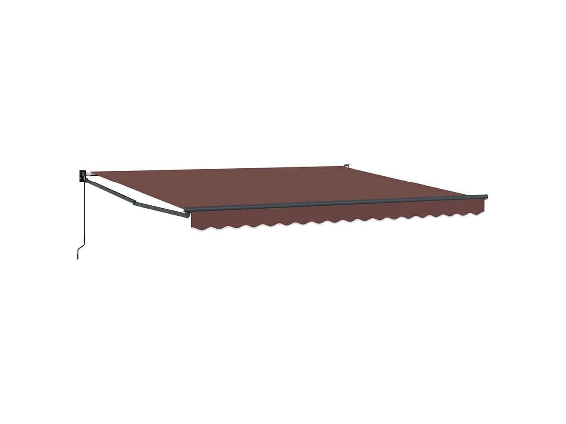 Maison Exclusive - Toldo Retráctil Manual Marrón 400x300 Cm