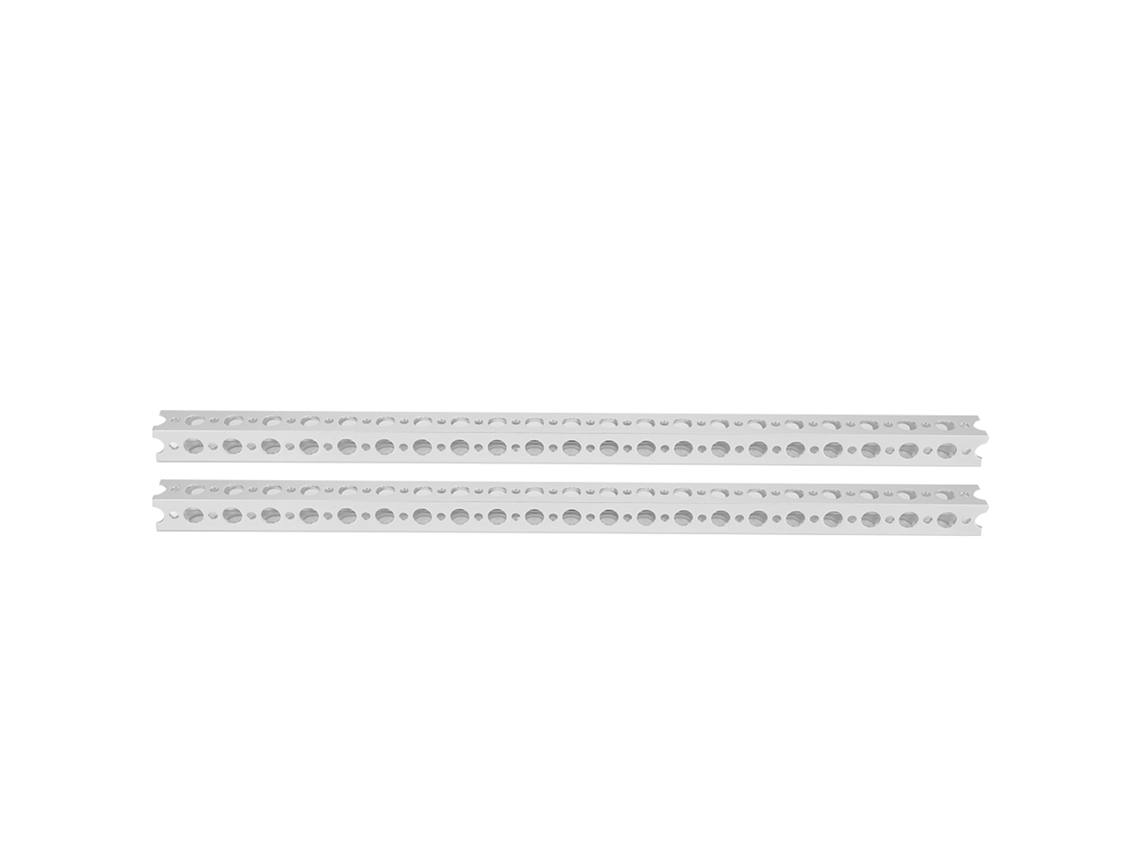 2 Vigas Cuadradas De Aluminio De 22 Orificios, 16x16x352 Mm, Para Piezas De Robótica Tetrix Prime.