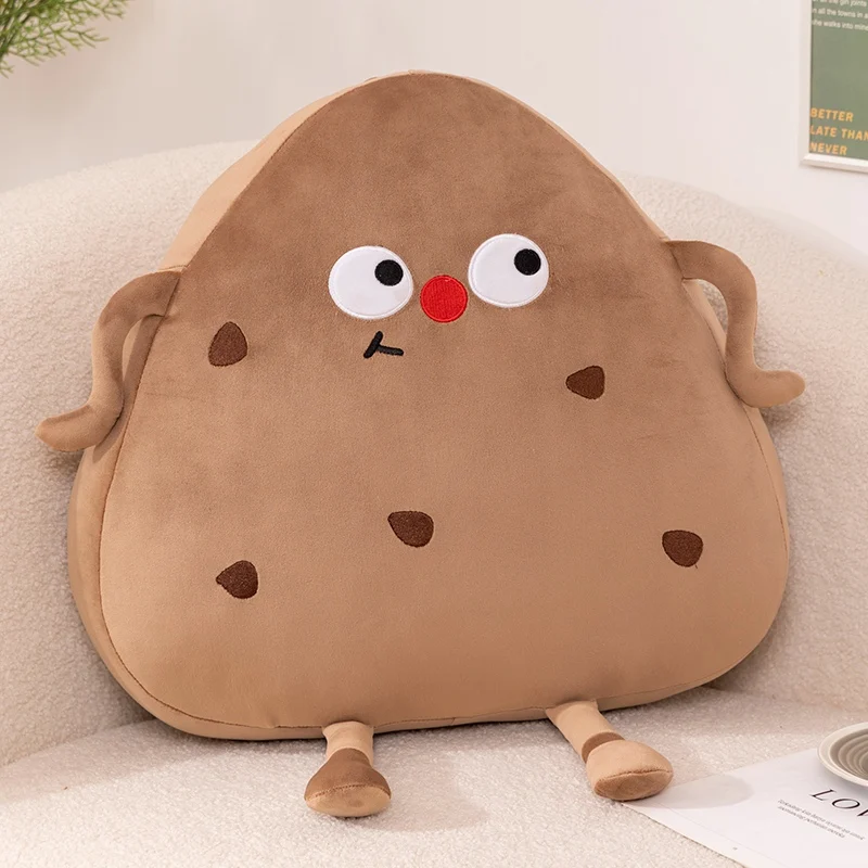(galleta Marrón 55 Cm) Cojín Decorativo Para Sofá Con Forma De Queso Para Adultos, Cómodo Cojín Decorativo