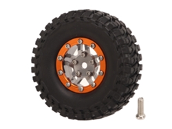 Neumático Rc Estable, Flexible Y Resistente Al Desgaste Para Coche Scx24, Accesorios Naranja Y Gris.