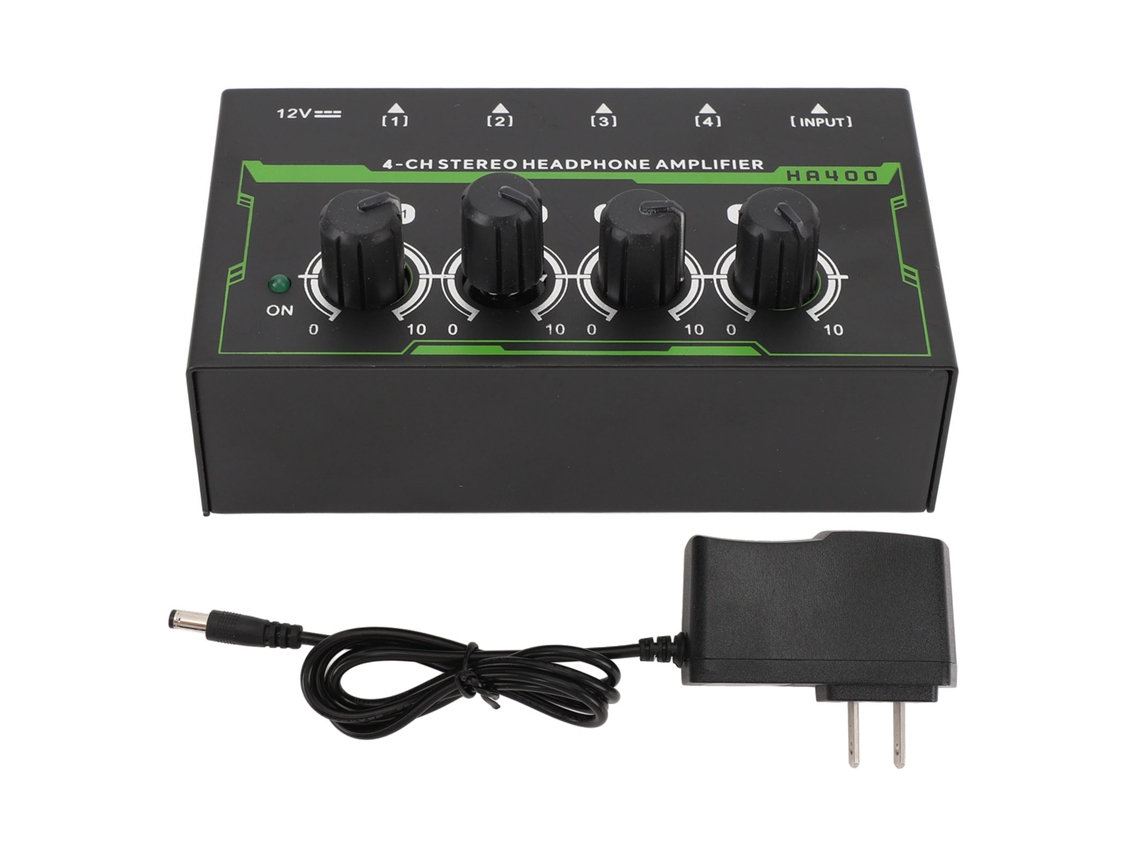 Amplificador De Auriculares Estéreo De Alta Potencia De 4 Canales Para Estudio Y Escenario, Con Conector Usb.