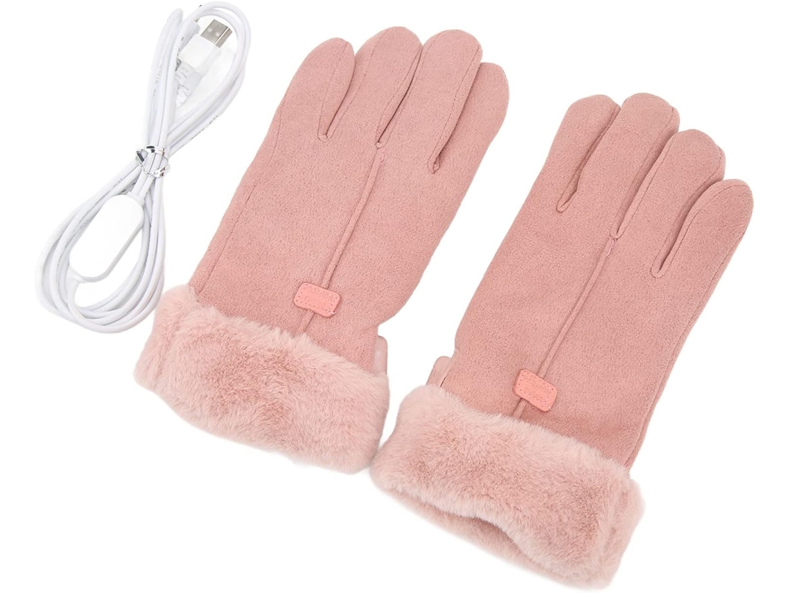 Chauffants Rose Usb Pantalla Táctil Temperatura Regulable Para Les Femmes Ski Marche Équitation