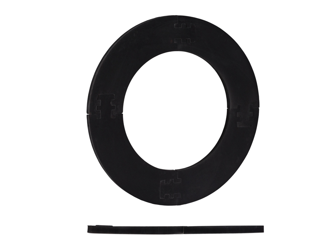 Relaxdays Marco Diana R7, Anillo Protector De 4 Piezas, Dart Catchring, De Pared, Para 45 Cm, Goma Eva, Ø 72 Cm, Negro
