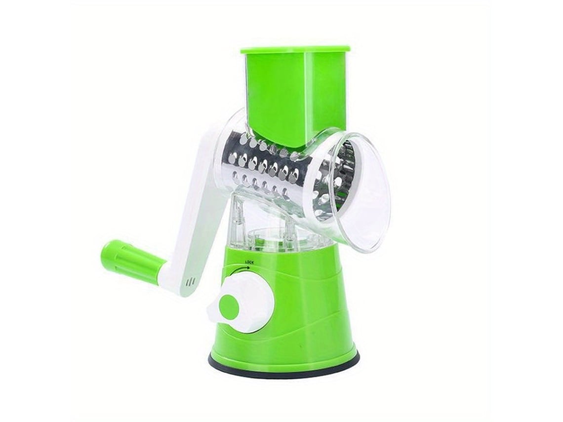 (verde) Cortador De Verduras Manual Portátil Multifuncional, Un Elemento Esencial En La Cocina, Fabricado En Acero Inoxidable.