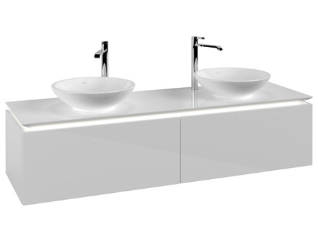 Villeroy &amp Boch Legato Vanity unit B599 1600x380x500mm 2 lavabos iluminación LED