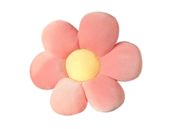TRUYUETY Almofada De Chão Em Formato De Flor Tatame Almofada Macia Decorativa Confortável Para Quarto De Criança Sofá Casa (40 X 40 Cm Rosa E Amarelo)