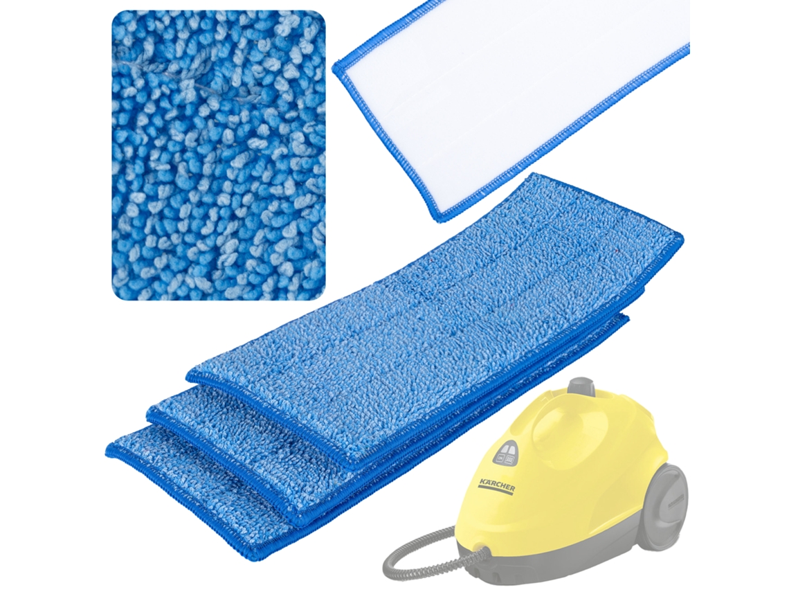 Juego de paños de microfibra de repuesto – Alta absorción | 12,5 x 32 cm | Compatible con los limpiadores de vapor Kärcher SC