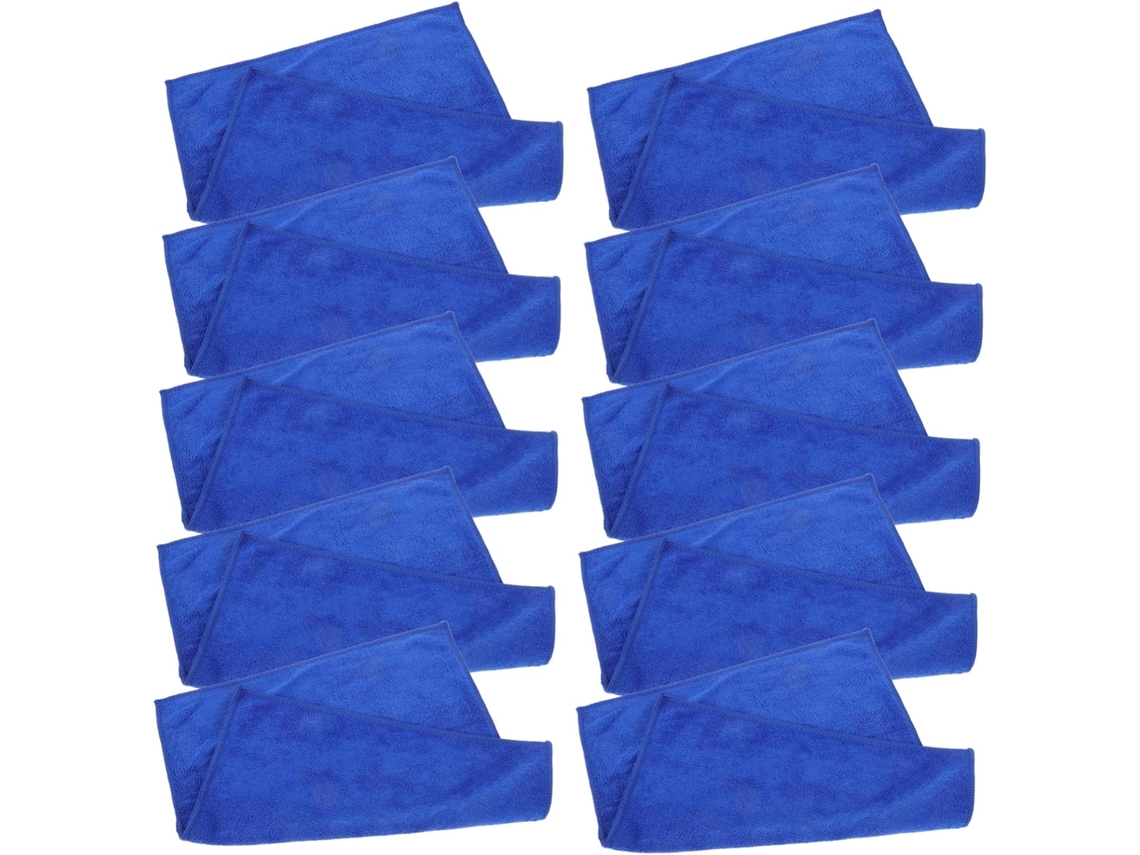Conjunto De 10 Toalhas De Microfibra Para Secar E Limpar Carros.