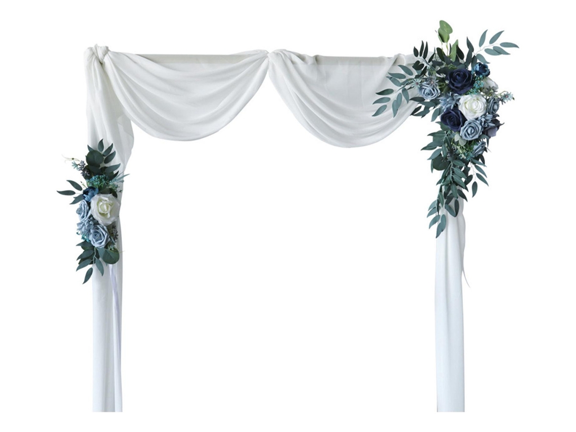 Arco de flores de seda de 2 piezas para bodas lowmoose