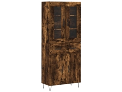 Maison Exclusive - Aparador Alto Madera Contrachapada Roble Ahumado 69,5x34x180 Cm
