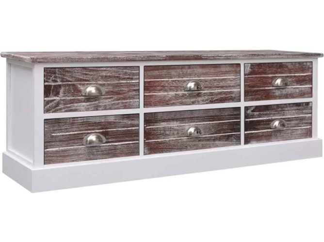 Mueble para la televisión VIDAXL Marrón Madera (115x30x40 cm)