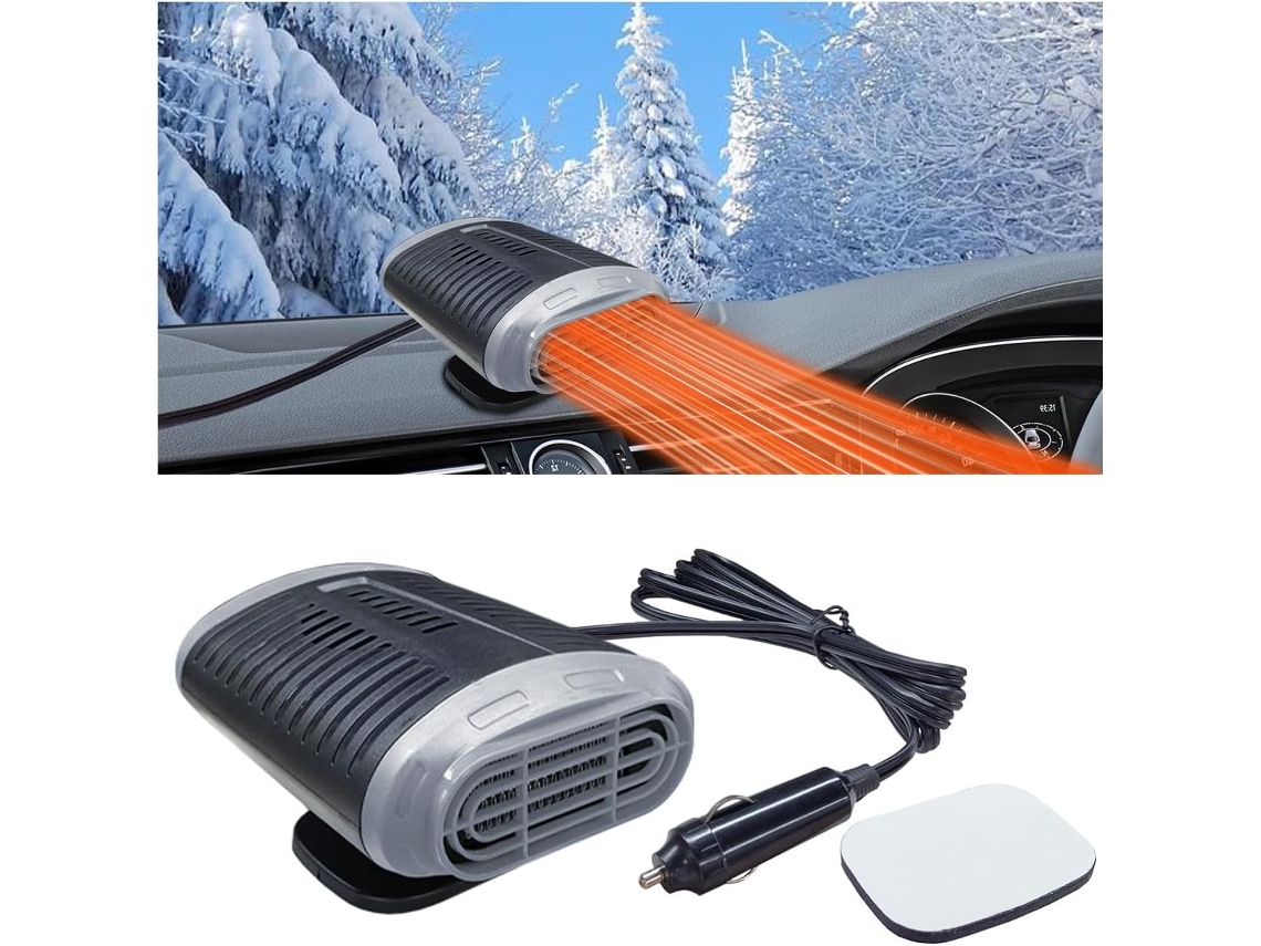 Calentador de coche de 12 V, calentamiento rápido, descongelador de parabrisas (gris) Cuich