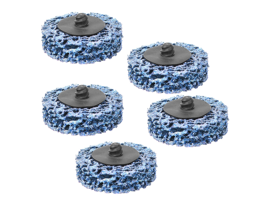 5 Discos De Lijado Con Bloqueo De Rodillo De 50 Mm (2 Pulgadas) Para Eliminar Óxido Y Pintura - Azul