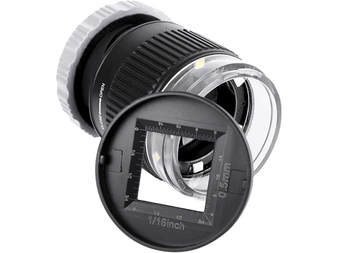 Lupa De 30 Aumentos Con 3 Led Y 3 Luces Uv, Lente Dove-eye, Comprobador De Billetes, Escala Magnética, Cristal Óptico.