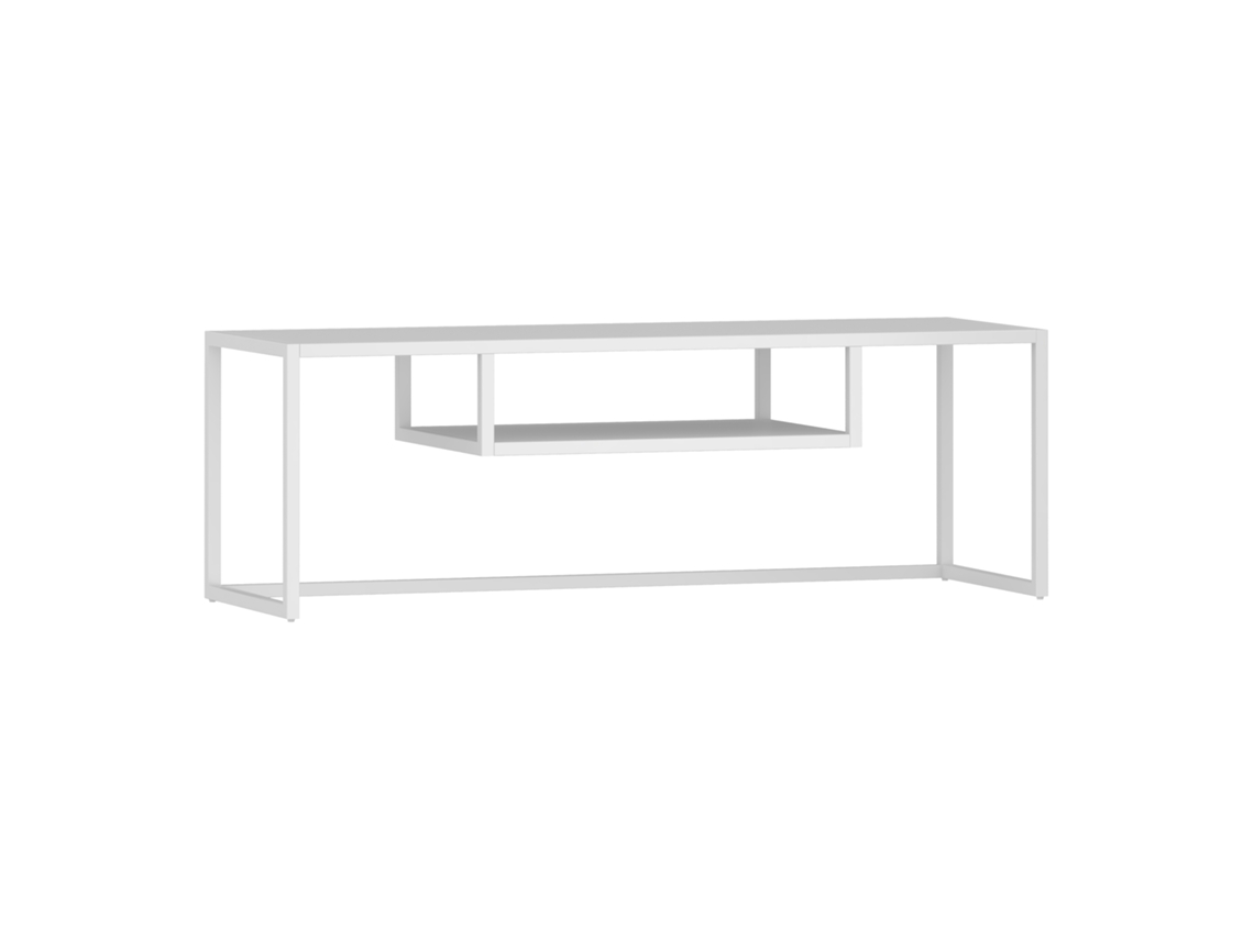 Mueble de salón Isokyrö estilo industrial metal 120x40x40cm - Blanco [EN.CASA]