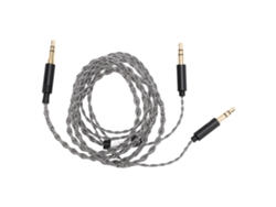 Cable De Repuesto Para Auriculares De 3,5 Mm A Doble Conector De 3,5 Mm, 1,2 M, Con Cobre Plateado.