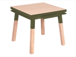 Escritorio Cadruado de Madera Maciza Con 1 Cajón 100 cm