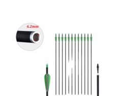 Flechas de carbono, 31 pulgadas, 36 piezas, culatín estándar, 36 piezas verdes OEM