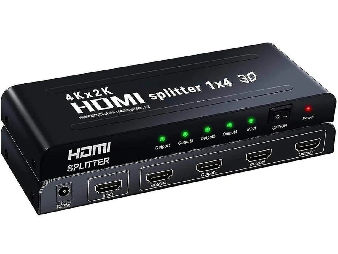Divisor Hdmi 1x4 Musou 3d Distribuidor 1 Entrada 4 Salidas Soporte 4k Pc Xbox Hdtv Dvd Proyector Pantalla Multimedia Yizhood