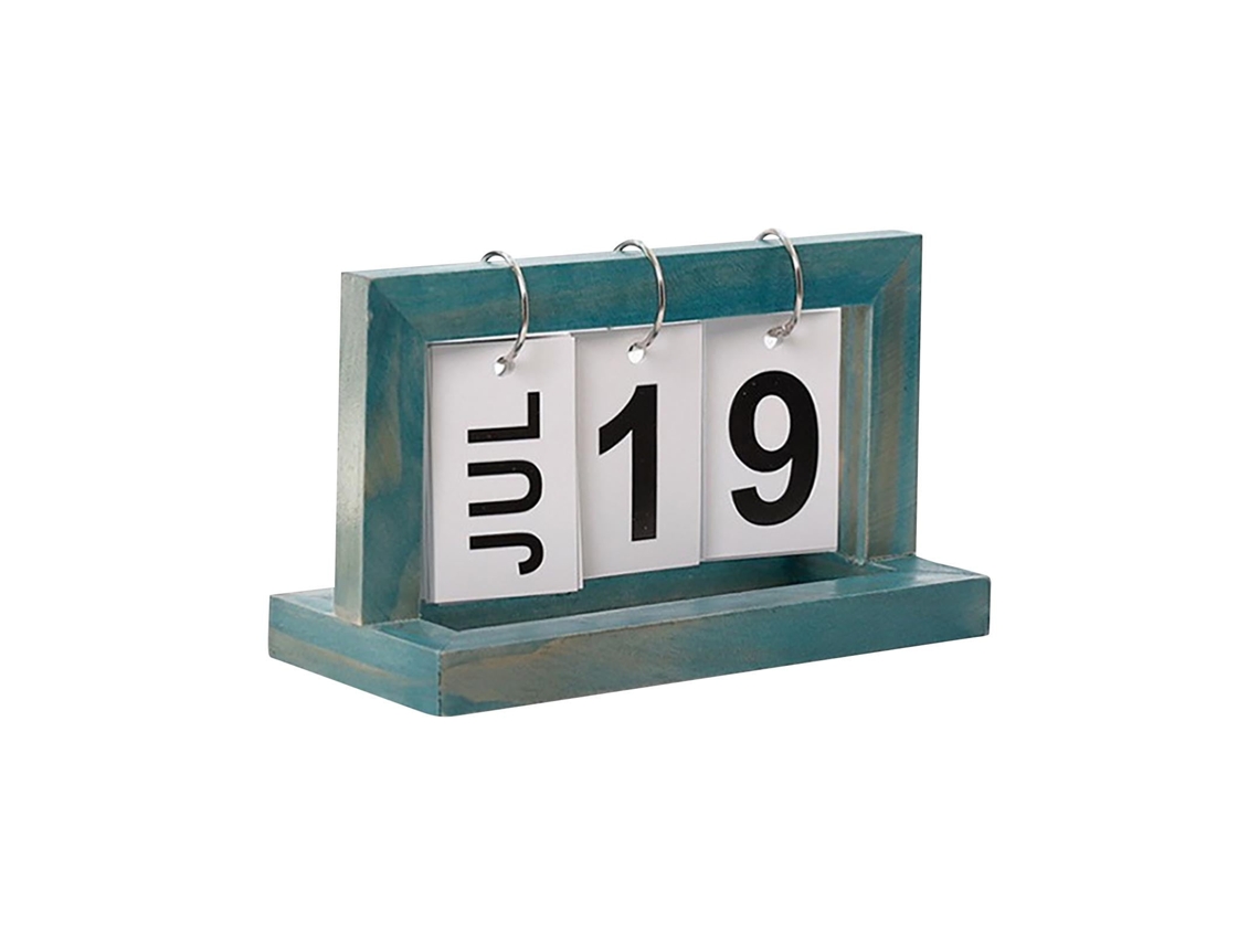 Calendário De Mesa De Madeira