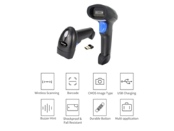 Escáner De Código De Barras Inalámbrico Bluetooth Usb 1d/2d Portátil Para Logística De Supermercados