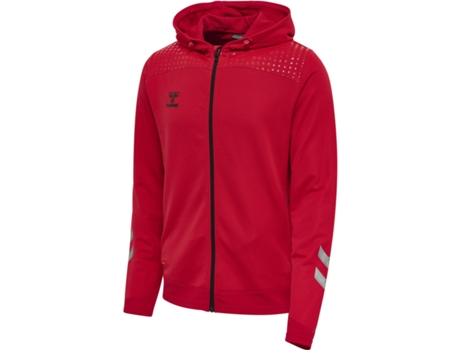 Sudadera con Capucha de Hombre HUMMEL Lead Zip Poly Rojo (3XL)