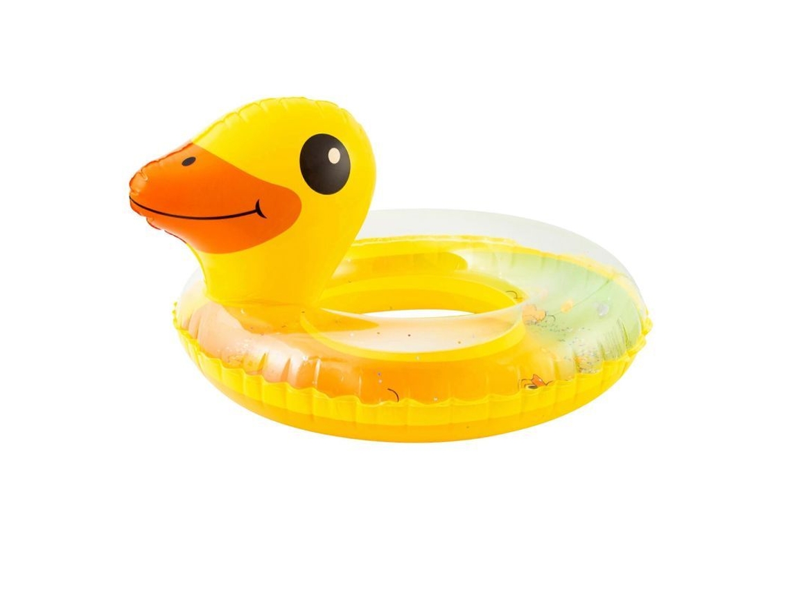 Flotador Inflable De Pato Para Piscina Con Toboganes - Anillo Amarillo Para Divertirse En Verano, Pvc Resistente, Tamaño Infantil, 90 Cm