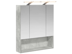 Maison Exclusive - Armario Con Espejo De Baño Gris Concreto 60 X 14.5 X 70 Cm