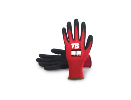 Guante Nylon Rojo Palma Nitrilo Foam Negro Wg500 Talla 7-10 T/Guante Talla Xl-10 TOMAS BODERO