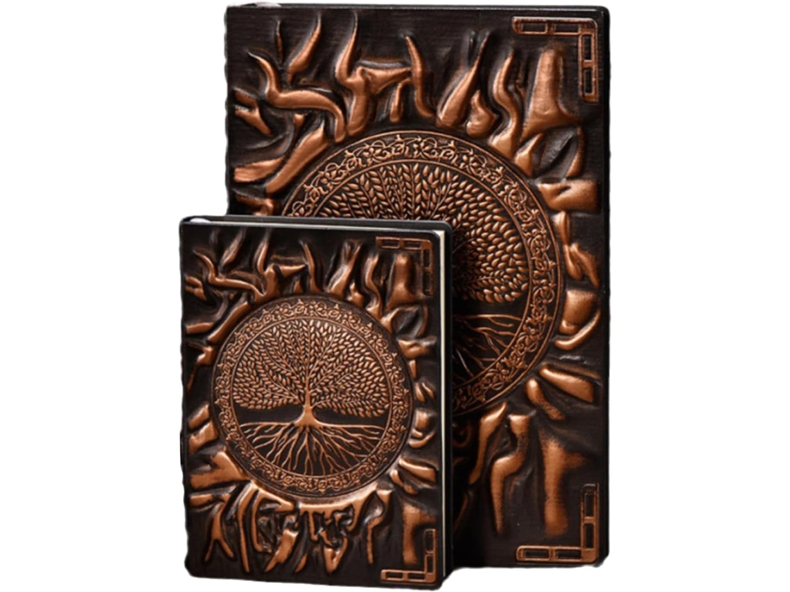 Cuaderno con relieve del Árbol de la Vida, regalo de escritor de Eifson (13,5 x 10 cm, A6, cobre)
