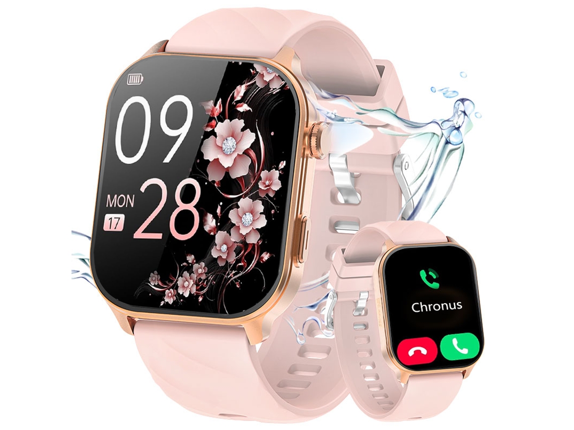 Smartwatch CHRONUS LC211 (2,01" - GPS - Llamadas - A Prueba de Agua - Rosa)