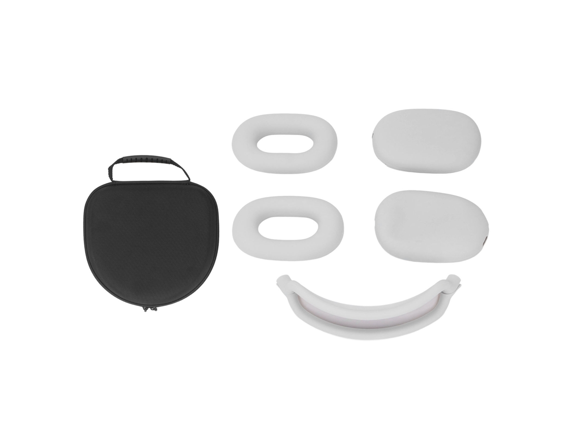 Estuche Rígido De Eva Para Auriculares Con Funda Acolchada Y Correa De Transporte - Gris