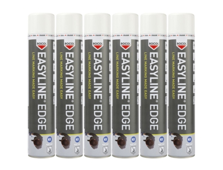 Caja 6 Uds Spray Epoxi Marcaje De Lineas Easyline 750 Ml (Blanco Ral 9016) ROCOL