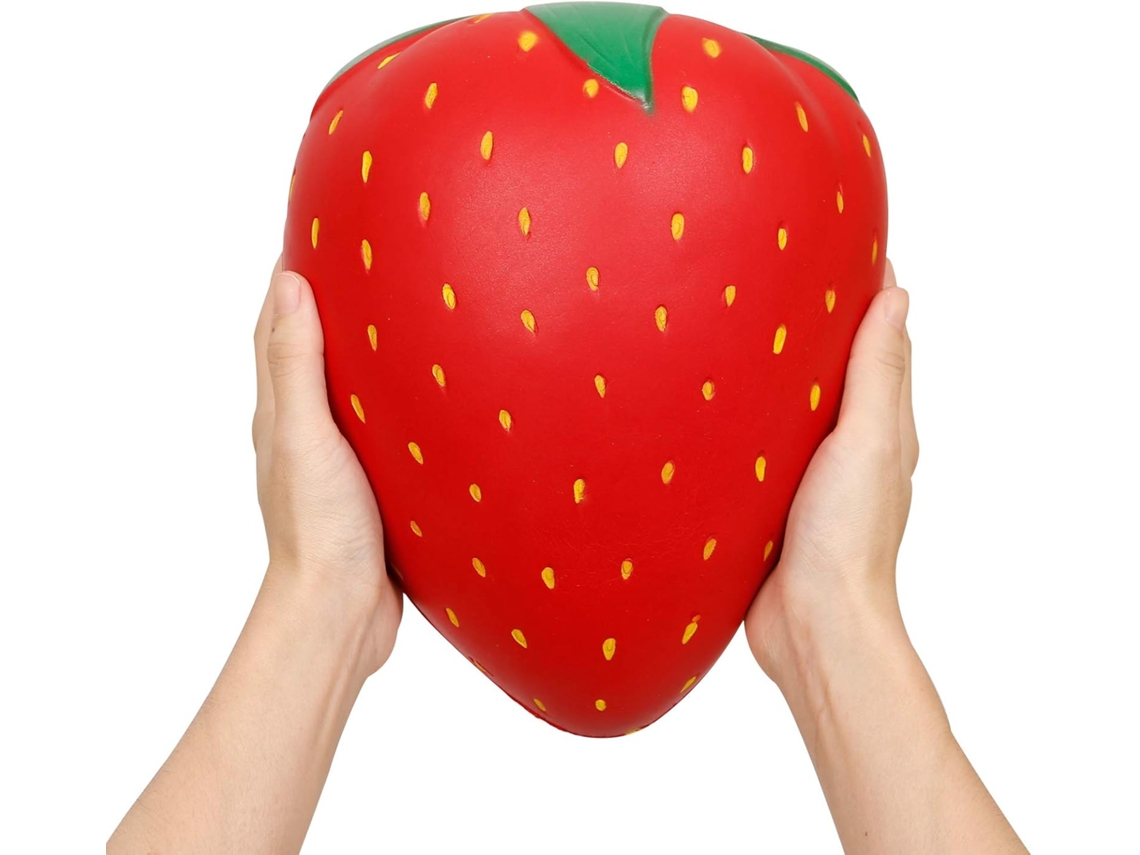 VVJIJILLY Squishy Gigante De Morango, Brinquedo Macio E Flexível Para Alívio Do Estresse, Brinquedo Squishy Gigante Ideal Para Decoração De Interiores E Present