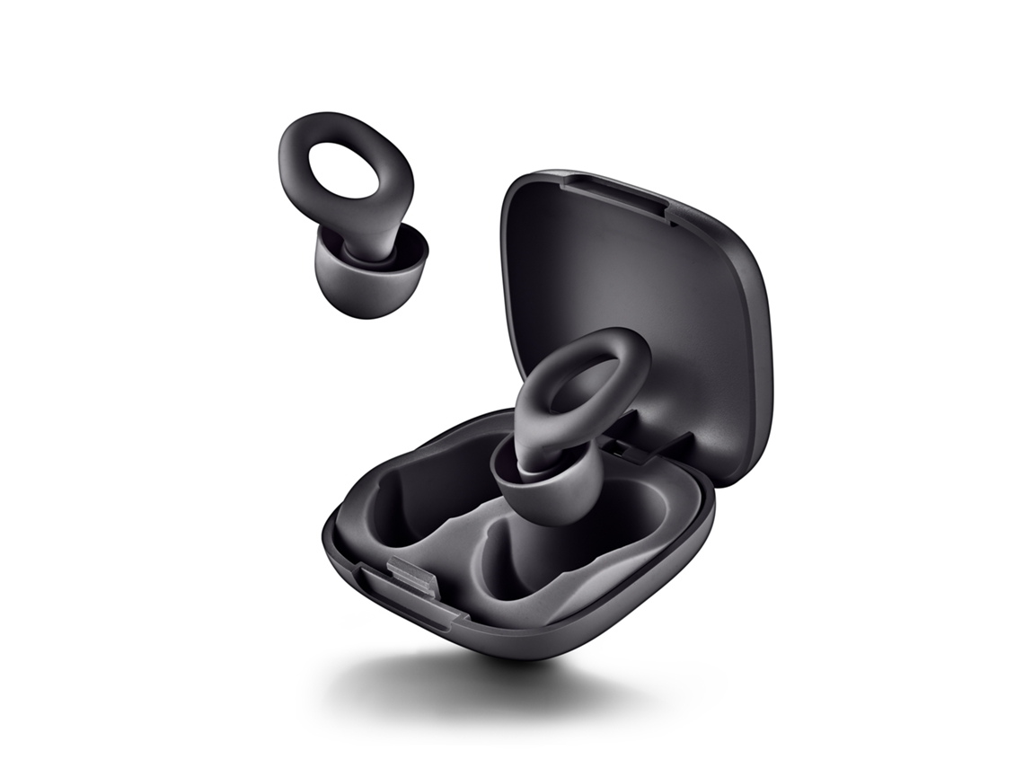 Tapones para los oídos de silicona Noonblack, con reducción de ruido de 23 dB, estuche y puntas ajustables.