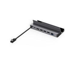 Estación de fondeo YIZHOOD Tipo C HUB 3xUSB HDMI2.0 4K60Hz PD100W Rj45 1000M USB 5Gb gris