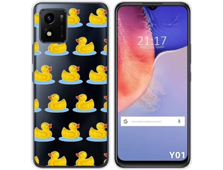 Carcasa Vivo Y01 TUMUNDOSMARTPHONE Dibujos Transparente Pato Multicolor