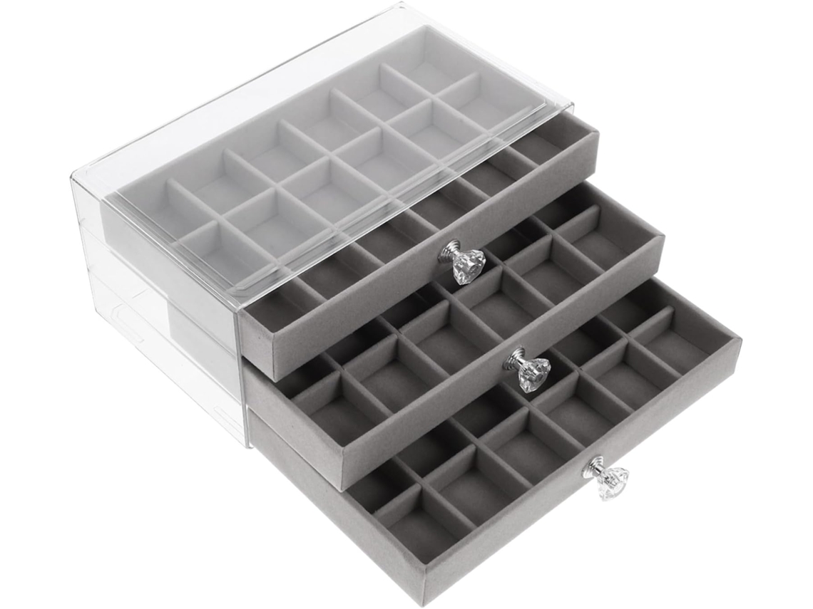 Organizador De Joyas Con Cajón Para Guardar Collares, Pendientes, Anillos Y