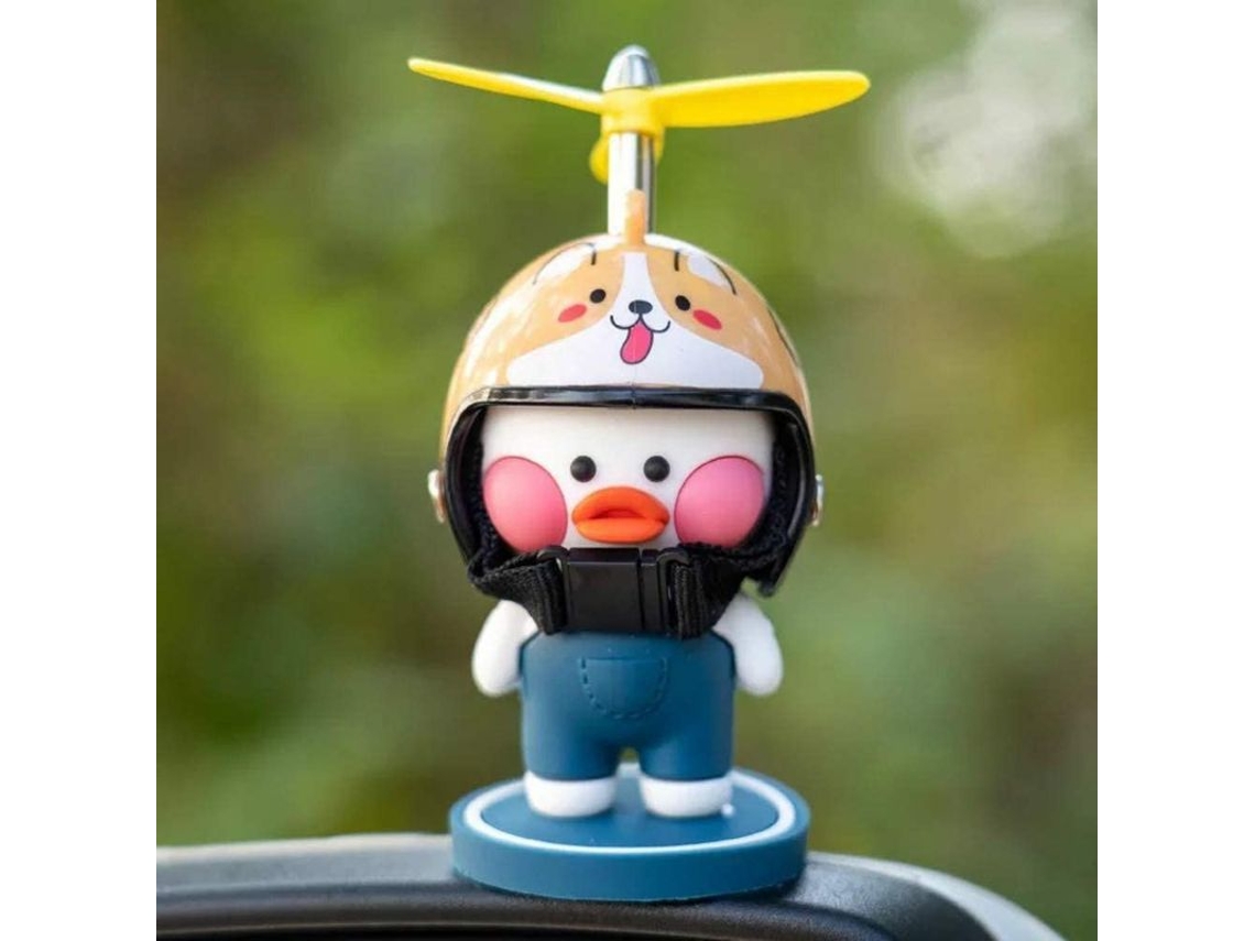 Coche De Juguete Con Forma De Pato, Decoración Para Salpicadero, Espejo Retrovisor, Hélice Con Casco, Perro Marrón
