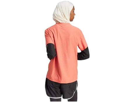 Camiseta de Mujer ADIDAS Corta Own The Run Rosa (M)