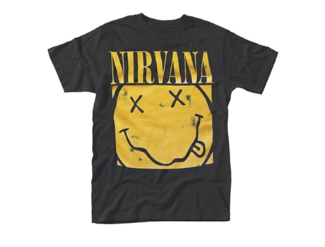 Camiseta ROCKINSTONE Nirvana Box Smiley (Algodón - S)