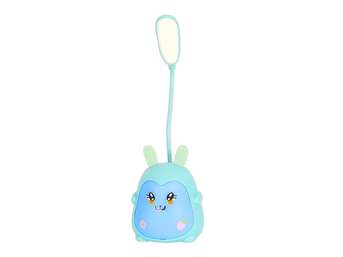 2026-lámpara De Escritorio Bonita Para Niños Usb Recargable Con Cuello De Cisne 3 Niveles Luz Nocturna Mesa Dormitorio Azul