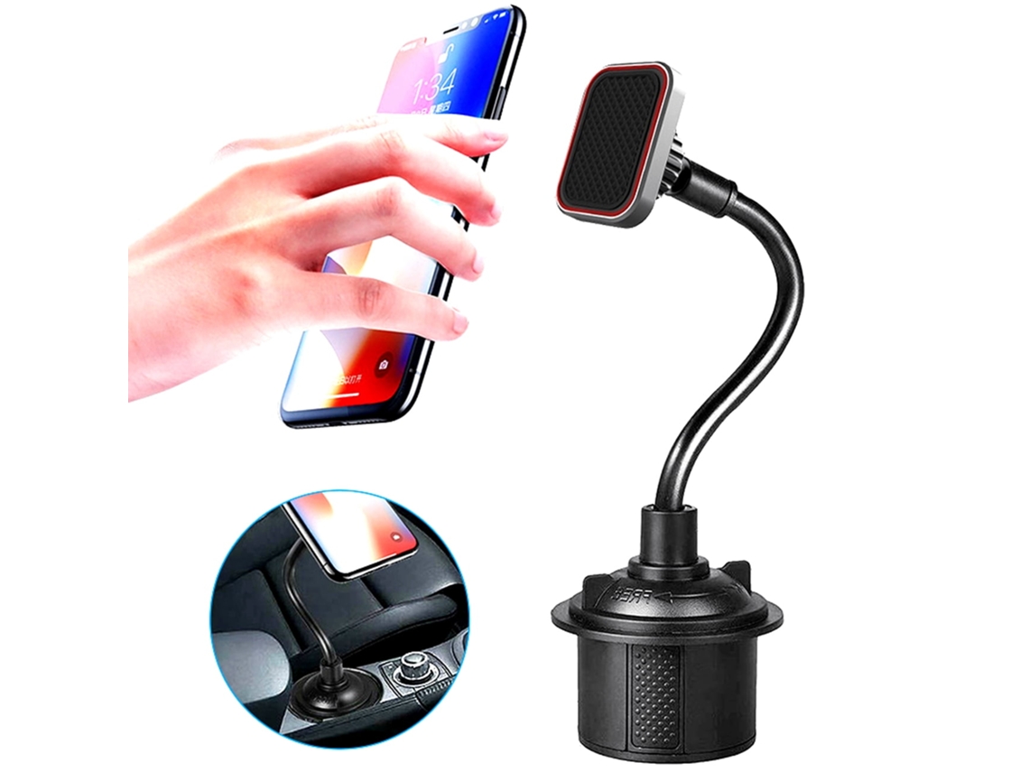 Soporte para teléfono de coche Soporte universal ajustable para vasos Soporte para coche Compatible con teléfonos inteligentes