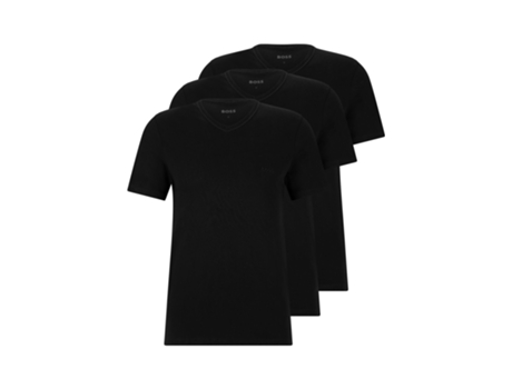 Camisetas HUGO BOSS Hombre Algodón (XXL - Negro)