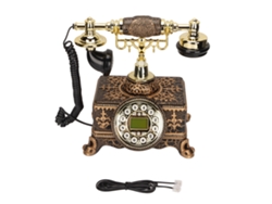 Teléfono retro con sistema dual y marcación rotatoria